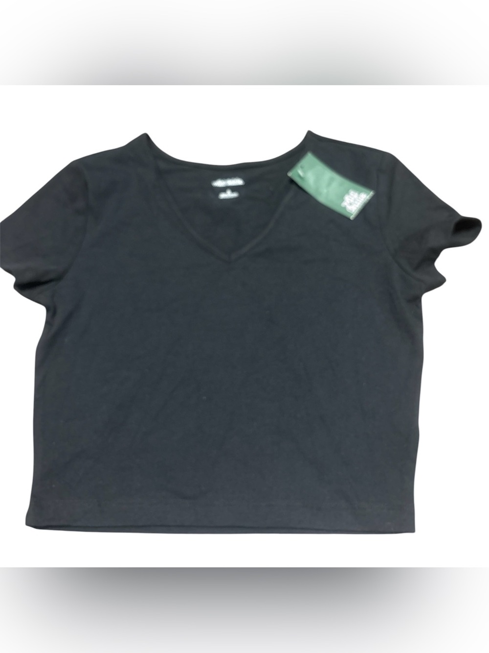wild fable Black V-Neck Short Sleeve Tee